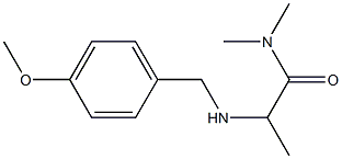 2-{[(4-methoxyphenyl)methyl]amino}-N,N-dimethylpropanamide 化学構造式