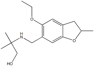 2-{[(5-ethoxy-2-methyl-2,3-dihydro-1-benzofuran-6-yl)methyl]amino}-2-methylpropan-1-ol 化学構造式