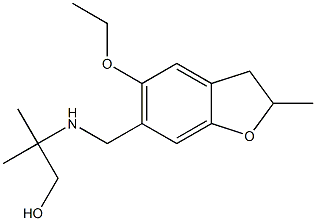 2-{[(5-ethoxy-2-methyl-2,3-dihydro-1-benzofuran-6-yl)methyl]amino}-2-methylpropan-1-ol 结构式