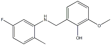 2-{[(5-fluoro-2-methylphenyl)amino]methyl}-6-methoxyphenol Struktur