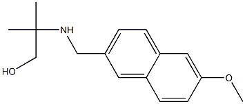 2-{[(6-methoxynaphthalen-2-yl)methyl]amino}-2-methylpropan-1-ol Struktur