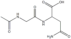 2-{[(acetylamino)acetyl]amino}-4-amino-4-oxobutanoic acid 结构式