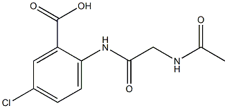 2-{[(acetylamino)acetyl]amino}-5-chlorobenzoic acid Struktur