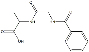 2-{[(benzoylamino)acetyl]amino}propanoic acid Structure