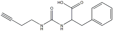 2-{[(but-3-ynylamino)carbonyl]amino}-3-phenylpropanoic acid Structure