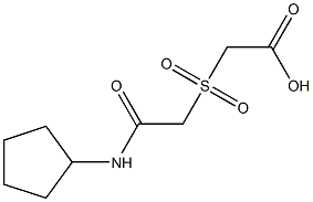 2-{[(cyclopentylcarbamoyl)methane]sulfonyl}acetic acid Struktur