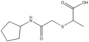 2-{[(cyclopentylcarbamoyl)methyl]sulfanyl}propanoic acid Structure