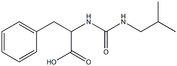 2-{[(isobutylamino)carbonyl]amino}-3-phenylpropanoic acid 化学構造式