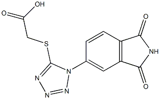 2-{[1-(1,3-dioxo-2,3-dihydro-1H-isoindol-5-yl)-1H-1,2,3,4-tetrazol-5-yl]sulfanyl}acetic acid,,结构式