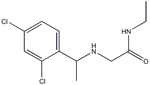 2-{[1-(2,4-dichlorophenyl)ethyl]amino}-N-ethylacetamide Structure