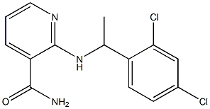 2-{[1-(2,4-dichlorophenyl)ethyl]amino}pyridine-3-carboxamide 化学構造式