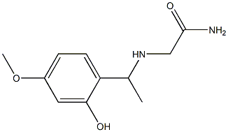 2-{[1-(2-hydroxy-4-methoxyphenyl)ethyl]amino}acetamide,,结构式