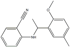 2-{[1-(2-methoxy-5-methylphenyl)ethyl]amino}benzonitrile 结构式