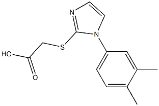 2-{[1-(3,4-dimethylphenyl)-1H-imidazol-2-yl]sulfanyl}acetic acid,,结构式