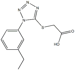 2-{[1-(3-ethylphenyl)-1H-1,2,3,4-tetrazol-5-yl]sulfanyl}acetic acid Structure