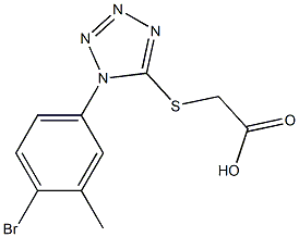 2-{[1-(4-bromo-3-methylphenyl)-1H-1,2,3,4-tetrazol-5-yl]sulfanyl}acetic acid 结构式