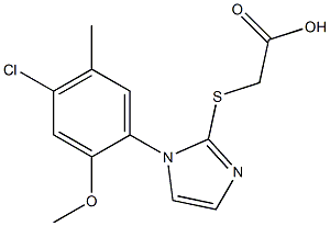 2-{[1-(4-chloro-2-methoxy-5-methylphenyl)-1H-imidazol-2-yl]sulfanyl}acetic acid