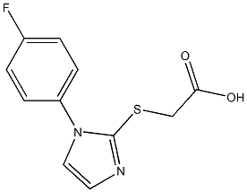 2-{[1-(4-fluorophenyl)-1H-imidazol-2-yl]sulfanyl}acetic acid 化学構造式