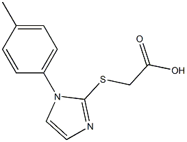 2-{[1-(4-methylphenyl)-1H-imidazol-2-yl]sulfanyl}acetic acid,,结构式