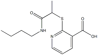 2-{[1-(butylcarbamoyl)ethyl]sulfanyl}pyridine-3-carboxylic acid,,结构式