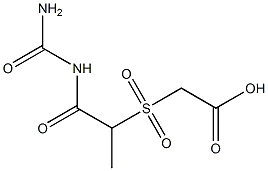 2-{[1-(carbamoylamino)-1-oxopropane-2-]sulfonyl}acetic acid Structure