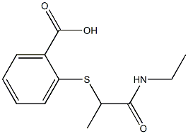 2-{[1-(ethylcarbamoyl)ethyl]sulfanyl}benzoic acid Structure