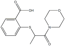 2-{[1-(morpholin-4-yl)-1-oxopropan-2-yl]sulfanyl}benzoic acid