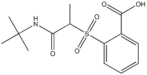 2-{[1-(tert-butylcarbamoyl)ethane]sulfonyl}benzoic acid,,结构式