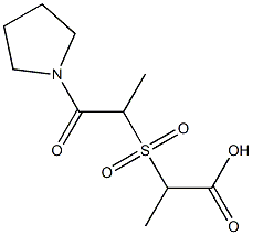 2-{[1-oxo-1-(pyrrolidin-1-yl)propane-2-]sulfonyl}propanoic acid 结构式