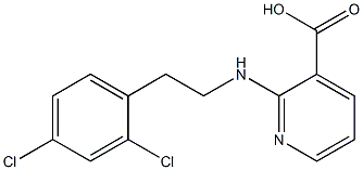 2-{[2-(2,4-dichlorophenyl)ethyl]amino}pyridine-3-carboxylic acid 化学構造式