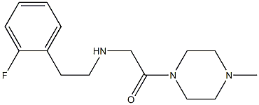 2-{[2-(2-fluorophenyl)ethyl]amino}-1-(4-methylpiperazin-1-yl)ethan-1-one,,结构式