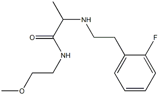 2-{[2-(2-fluorophenyl)ethyl]amino}-N-(2-methoxyethyl)propanamide 结构式