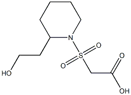 2-{[2-(2-hydroxyethyl)piperidine-1-]sulfonyl}acetic acid,,结构式