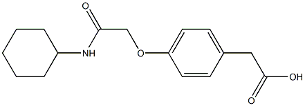2-{4-[(cyclohexylcarbamoyl)methoxy]phenyl}acetic acid,,结构式