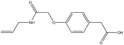 2-{4-[(prop-2-en-1-ylcarbamoyl)methoxy]phenyl}acetic acid Struktur