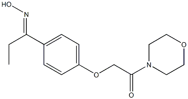 2-{4-[1-(hydroxyimino)propyl]phenoxy}-1-(morpholin-4-yl)ethan-1-one Struktur