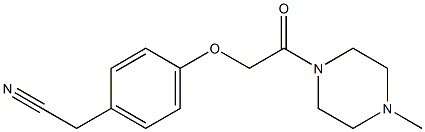 2-{4-[2-(4-methylpiperazin-1-yl)-2-oxoethoxy]phenyl}acetonitrile,,结构式
