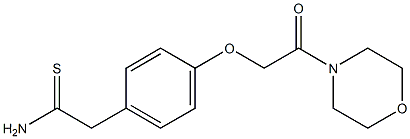 2-{4-[2-(morpholin-4-yl)-2-oxoethoxy]phenyl}ethanethioamide 化学構造式