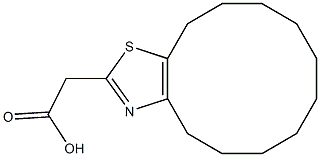 2-{4H,5H,6H,7H,8H,9H,10H,11H,12H,13H-cyclododeca[d][1,3]thiazol-2-yl}acetic acid 化学構造式