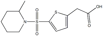 2-{5-[(2-methylpiperidine-1-)sulfonyl]thiophen-2-yl}acetic acid Struktur