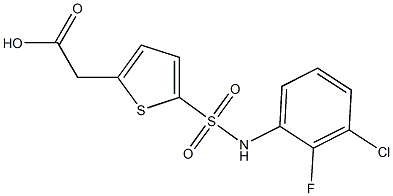 2-{5-[(3-chloro-2-fluorophenyl)sulfamoyl]thiophen-2-yl}acetic acid