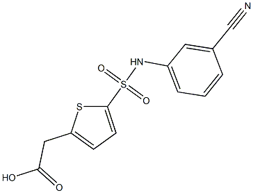 2-{5-[(3-cyanophenyl)sulfamoyl]thiophen-2-yl}acetic acid