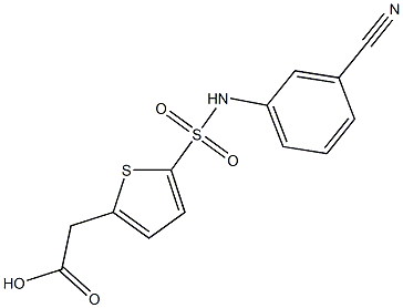 2-{5-[(3-cyanophenyl)sulfamoyl]thiophen-2-yl}acetic acid 结构式