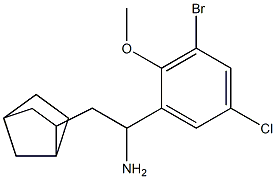 2-{bicyclo[2.2.1]heptan-2-yl}-1-(3-bromo-5-chloro-2-methoxyphenyl)ethan-1-amine Structure