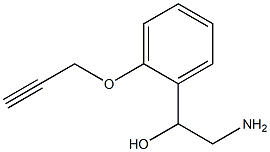 2-amino-1-[2-(prop-2-ynyloxy)phenyl]ethanol 结构式