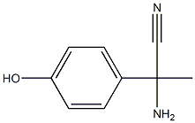 2-amino-2-(4-hydroxyphenyl)propanenitrile 结构式