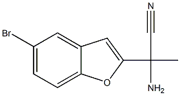 2-amino-2-(5-bromo-1-benzofuran-2-yl)propanenitrile Structure