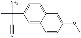 2-amino-2-(6-methoxy-2-naphthyl)propanenitrile 化学構造式