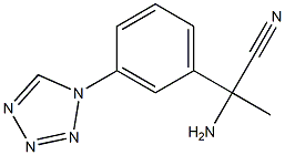 2-amino-2-[3-(1H-tetrazol-1-yl)phenyl]propanenitrile Structure