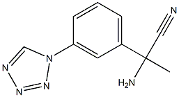 2-amino-2-[3-(1H-tetrazol-1-yl)phenyl]propanenitrile 结构式